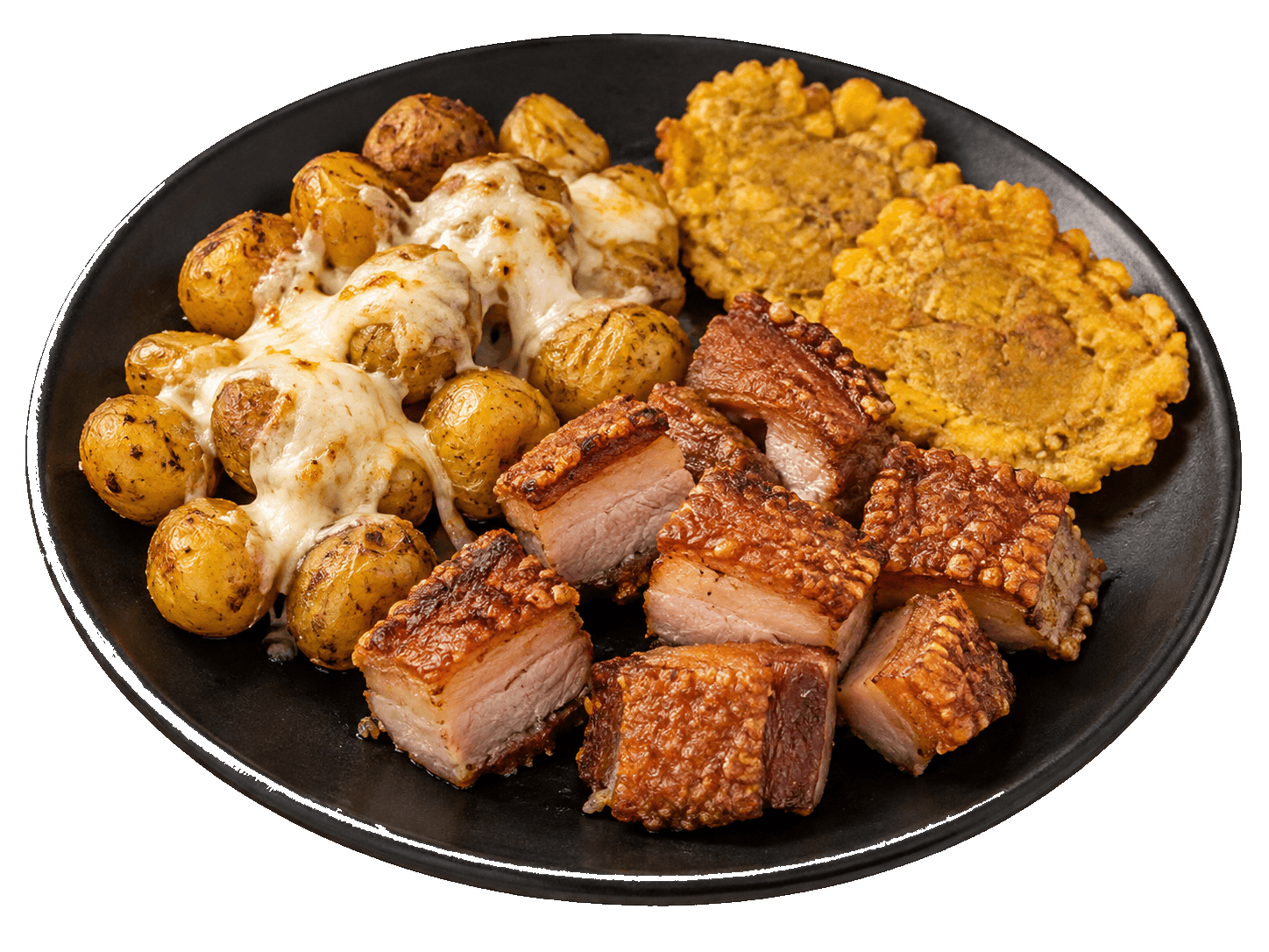 Papita criolla con chicharrón