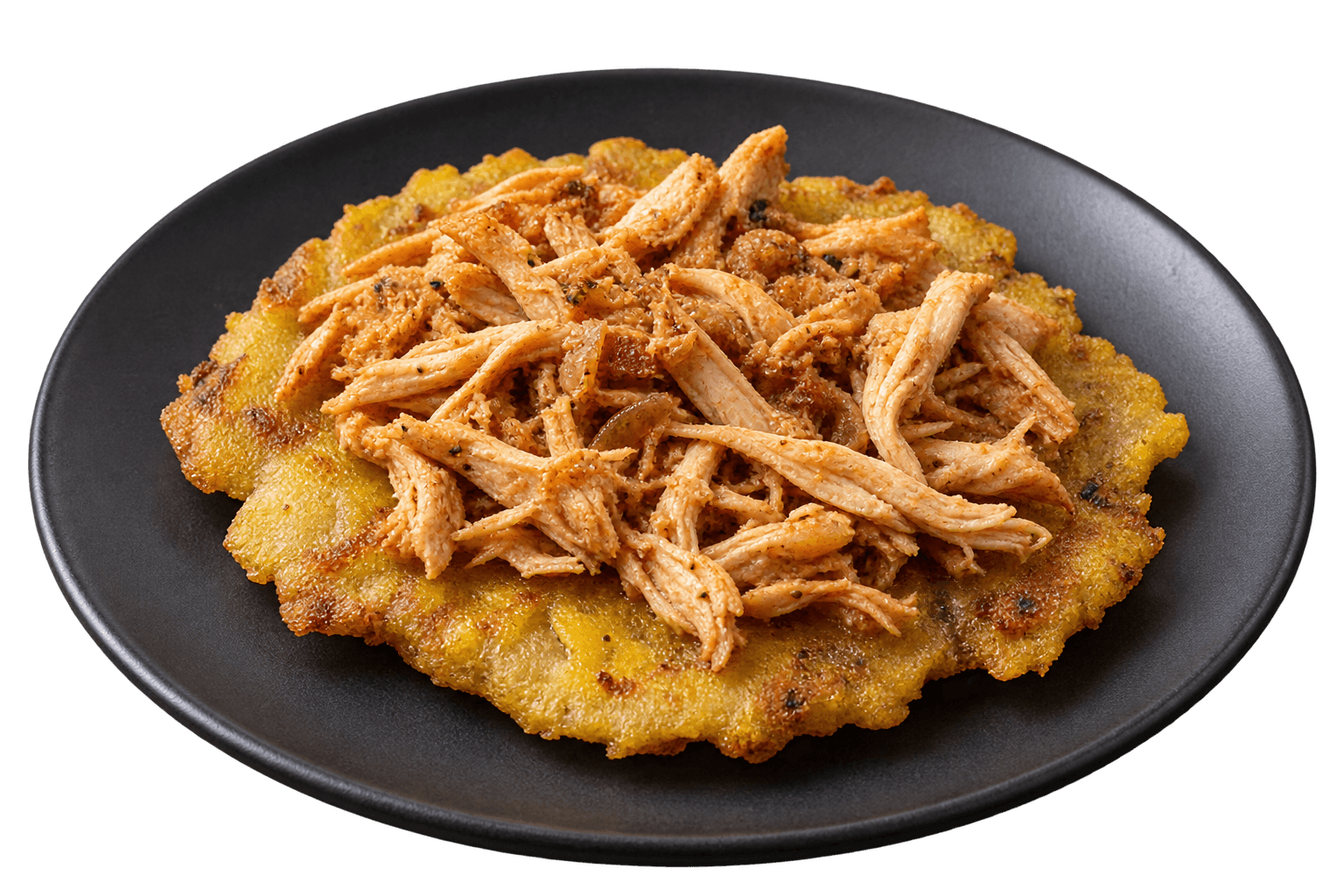 Con pollo desmechado
